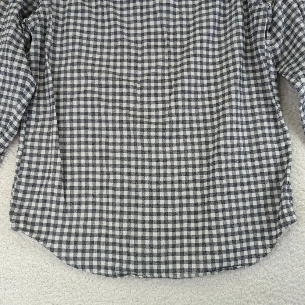 Banana Republic Camden Fit Luxe Flannel Button-down‎ Shirt Check Pattern Medium